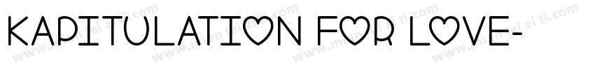 kapitulation for love字体转换